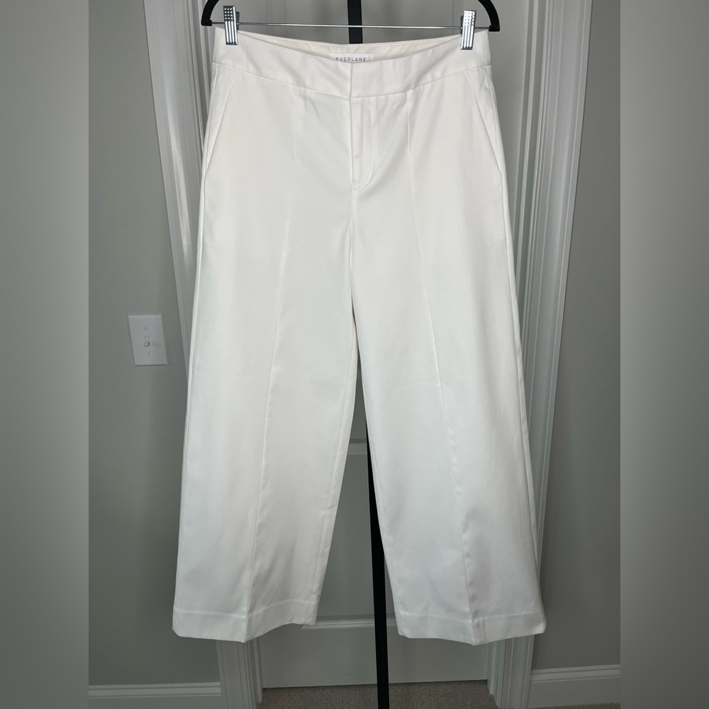 Everlane The Wide Leg Structure Pant, White NWOT